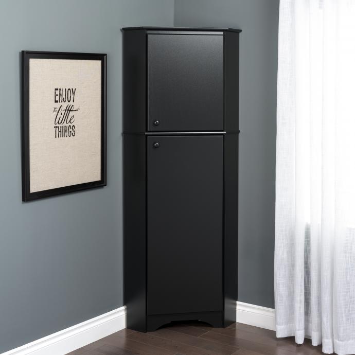 Corner Storage Tall Prepac MFG | 2-Door Cabinet Elite