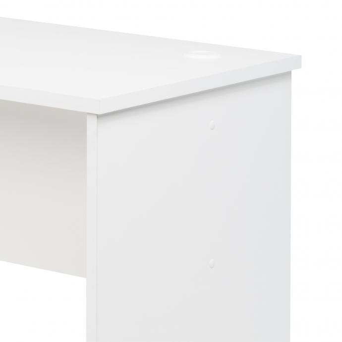 White L-shaped Desk detail