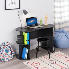 Kurv Compact Student Desk with Storage, Black