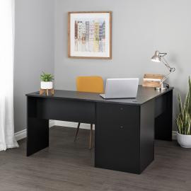 Black L-shaped Desk 